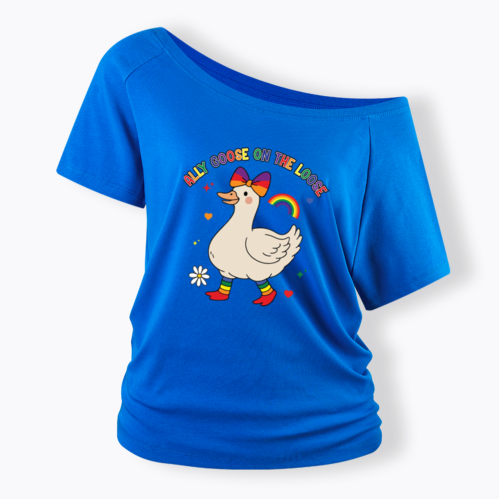Ally Goose On The Loose Off Shoulder T-shirt