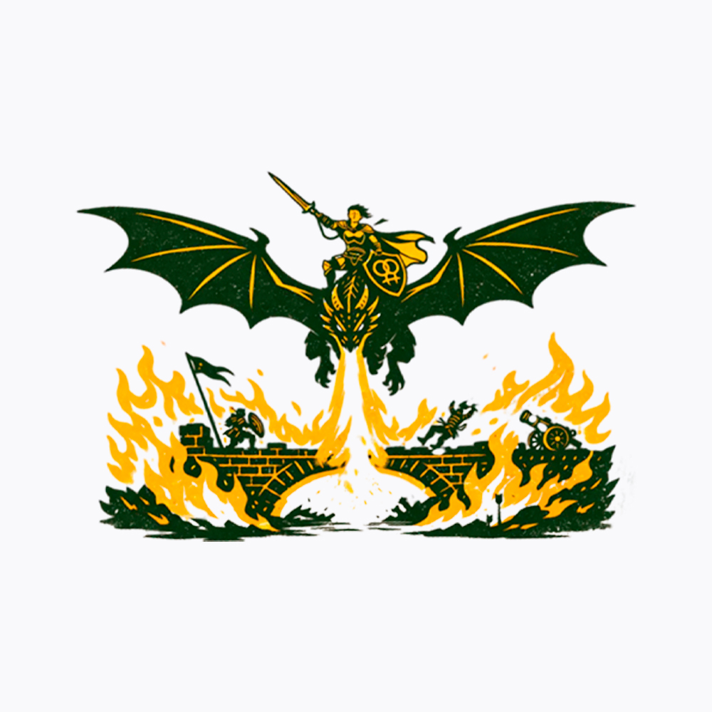 Subtle Lesbian Dragon Cropped T-Shirt