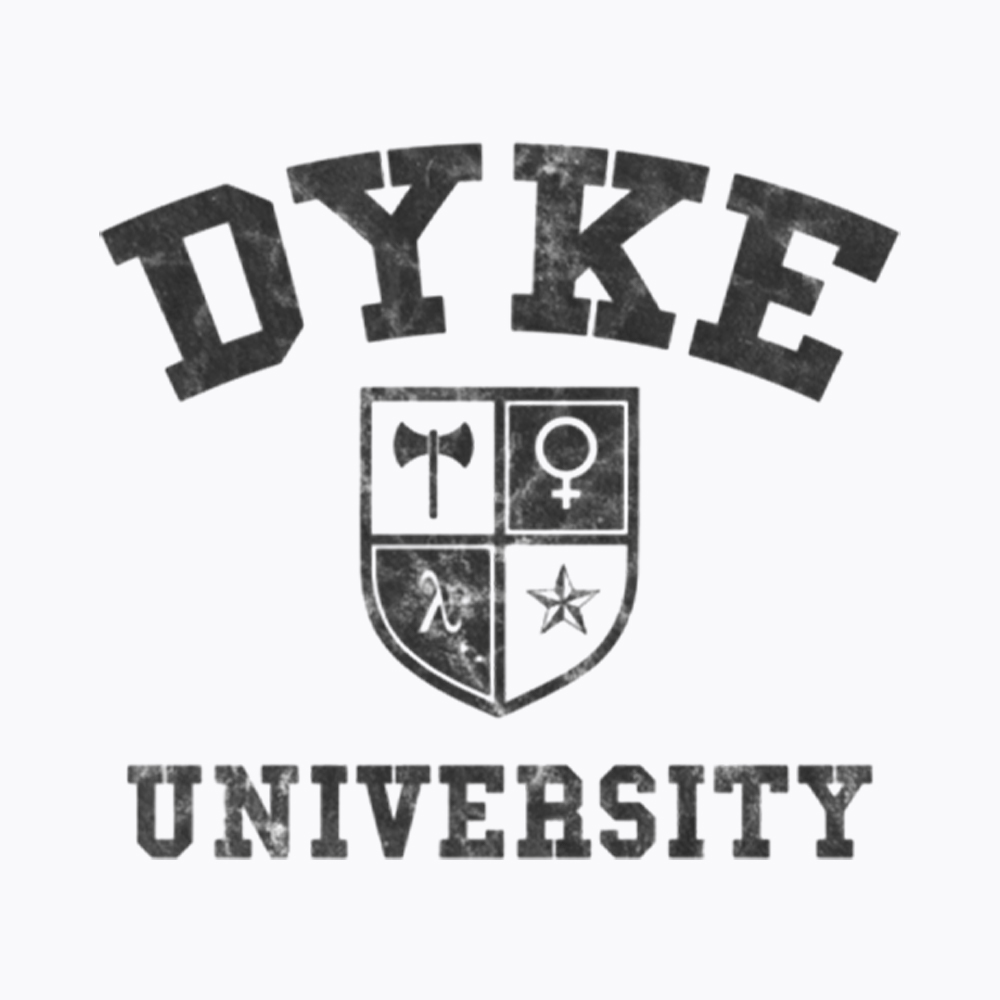 Dyke University Off Shoulder T-Shirt