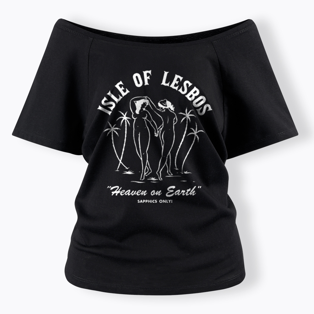 Isle of Lesbos Off Shoulder T-Shirt