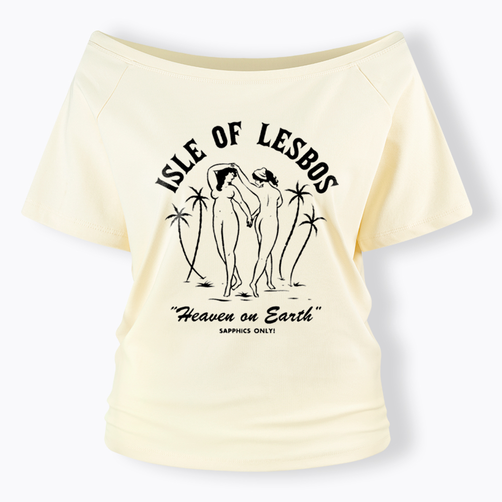 Isle of Lesbos Off Shoulder T-Shirt