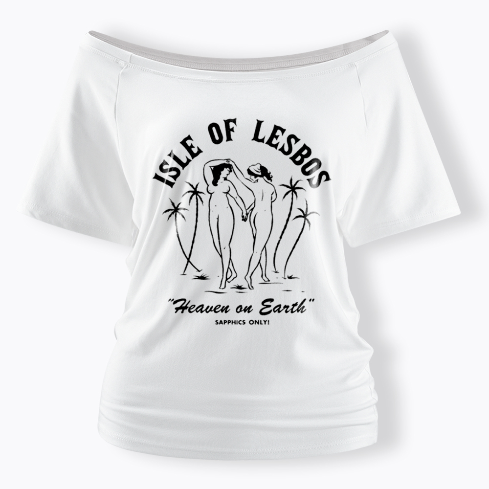Isle of Lesbos Off Shoulder T-Shirt