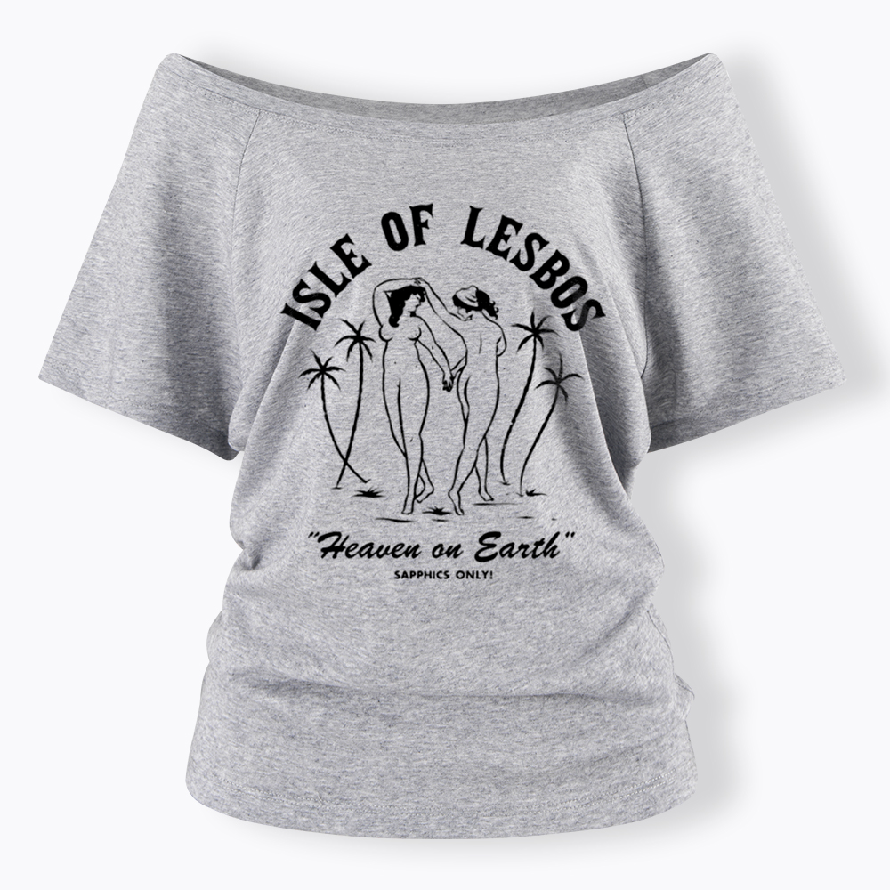 Isle of Lesbos Off Shoulder T-Shirt