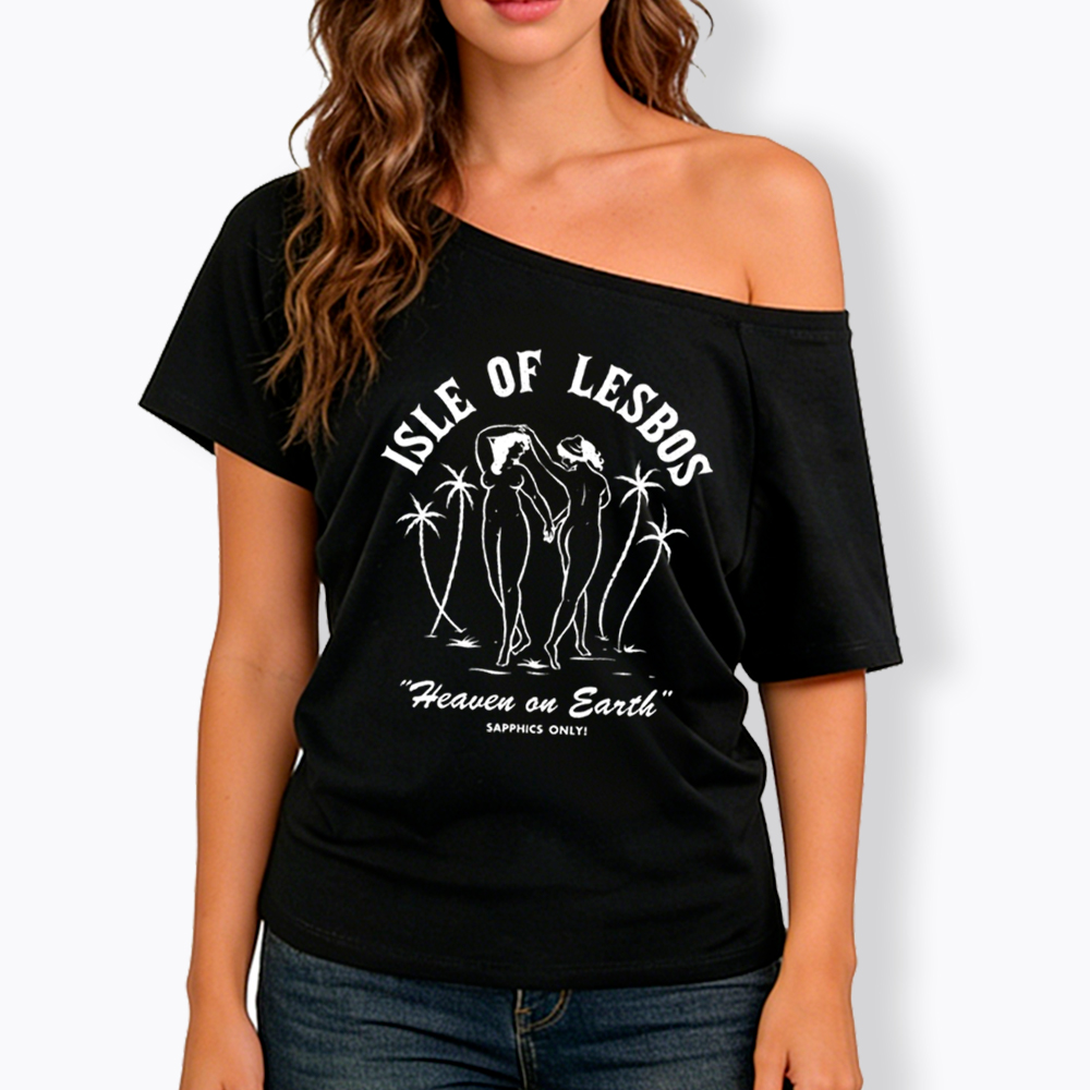 Isle of Lesbos Off Shoulder T-Shirt