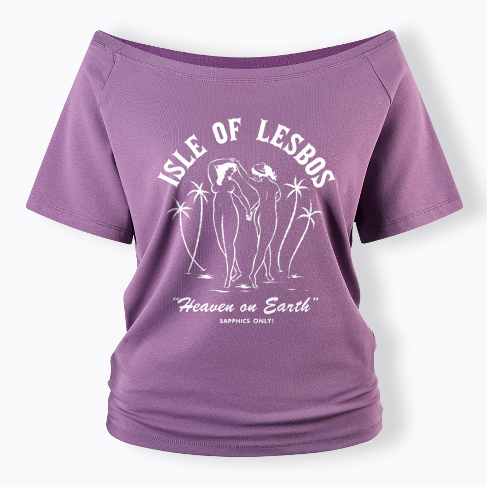 Isle of Lesbos Off Shoulder T-Shirt