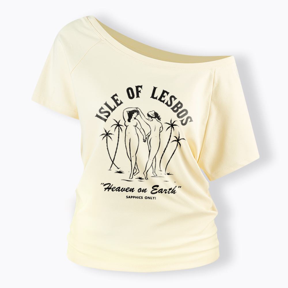 Isle of Lesbos Off Shoulder T-Shirt