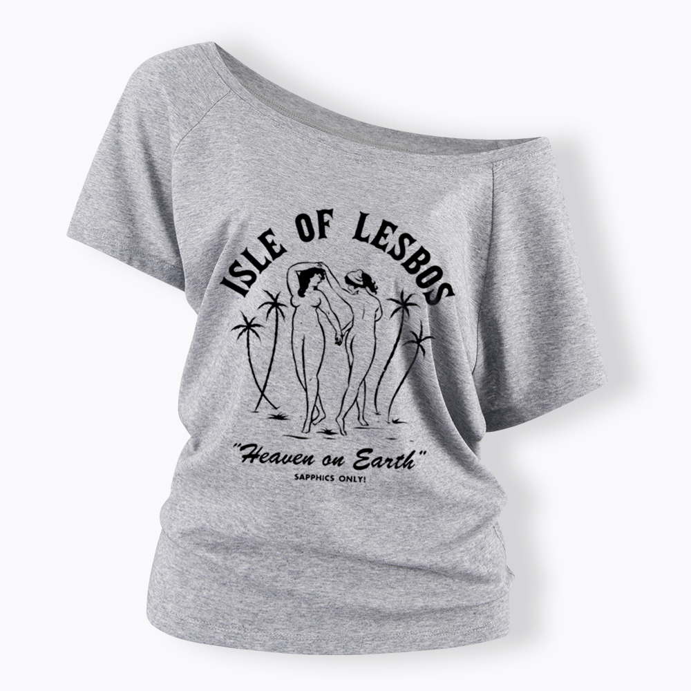 Isle of Lesbos Off Shoulder T-Shirt