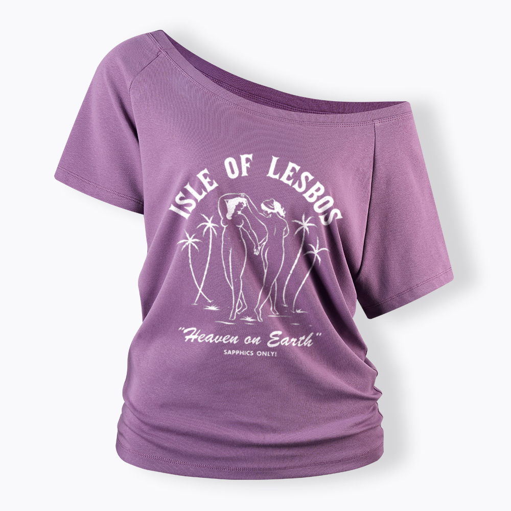 Isle of Lesbos Off Shoulder T-Shirt