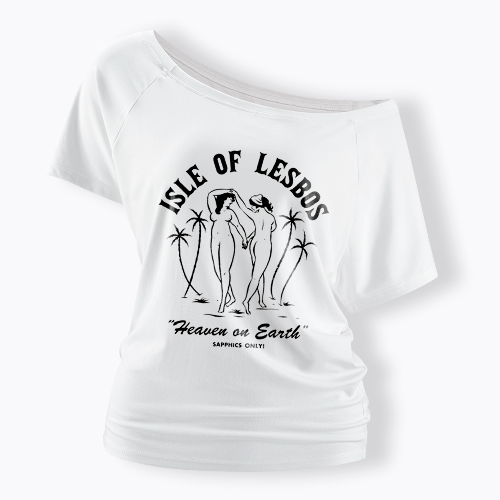 Isle of Lesbos Off Shoulder T-Shirt