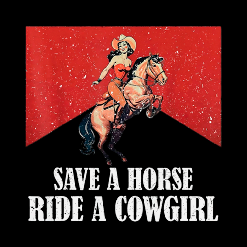 Save A Horse Ride A Cowgirl Off Shoulder T-Shirt