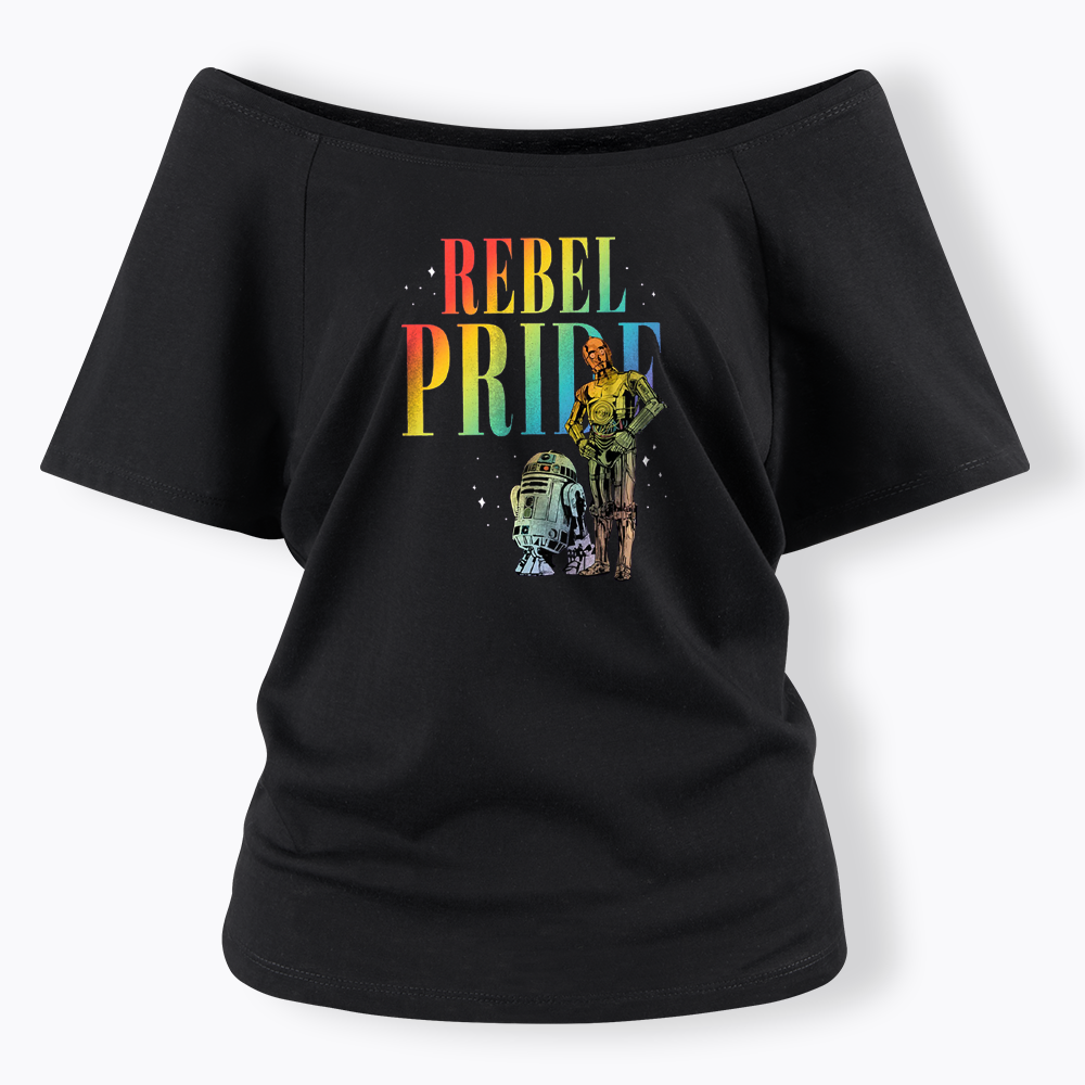 Rebel Rainbow Pride Off Shoulder T-shirt
