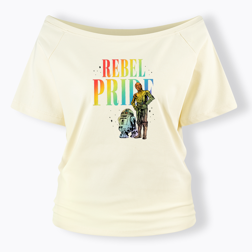 Rebel Rainbow Pride Off Shoulder T-shirt
