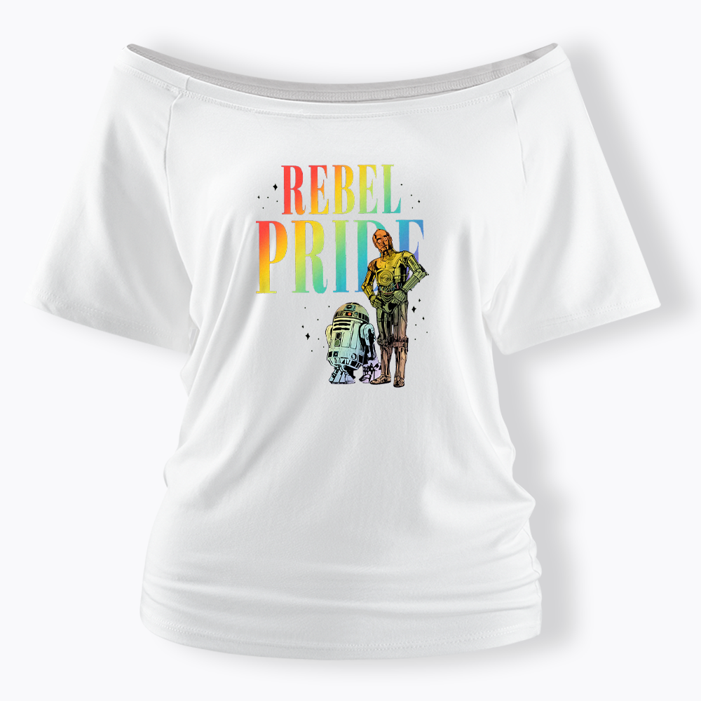 Rebel Rainbow Pride Off Shoulder T-shirt
