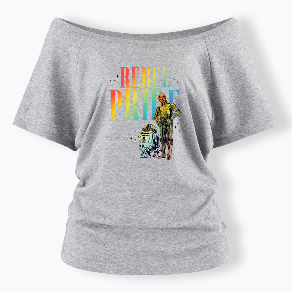 Rebel Rainbow Pride Off Shoulder T-shirt