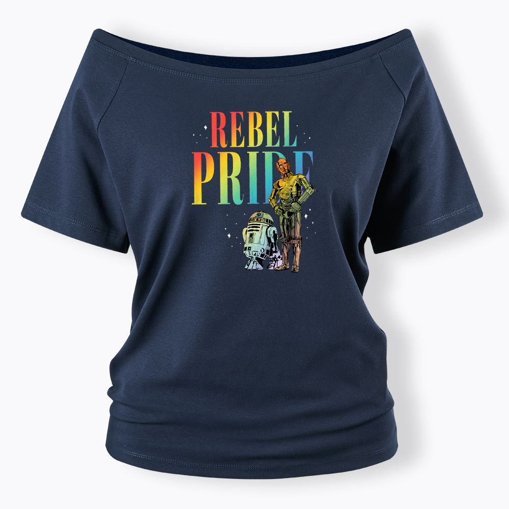 Rebel Rainbow Pride Off Shoulder T-shirt