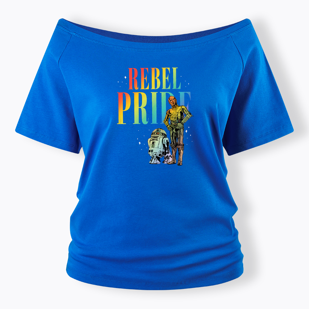Rebel Rainbow Pride Off Shoulder T-shirt