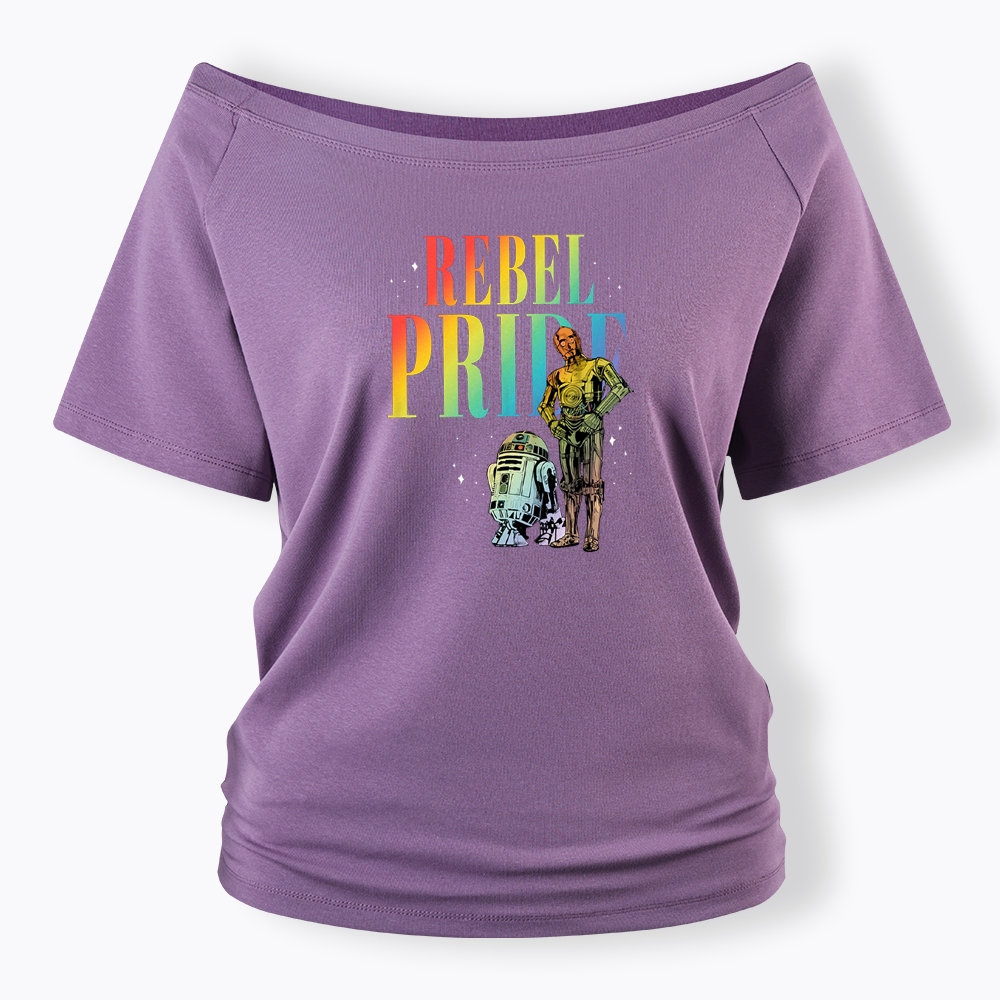Rebel Rainbow Pride Off Shoulder T-shirt