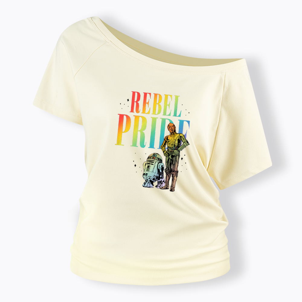 Rebel Rainbow Pride Off Shoulder T-shirt