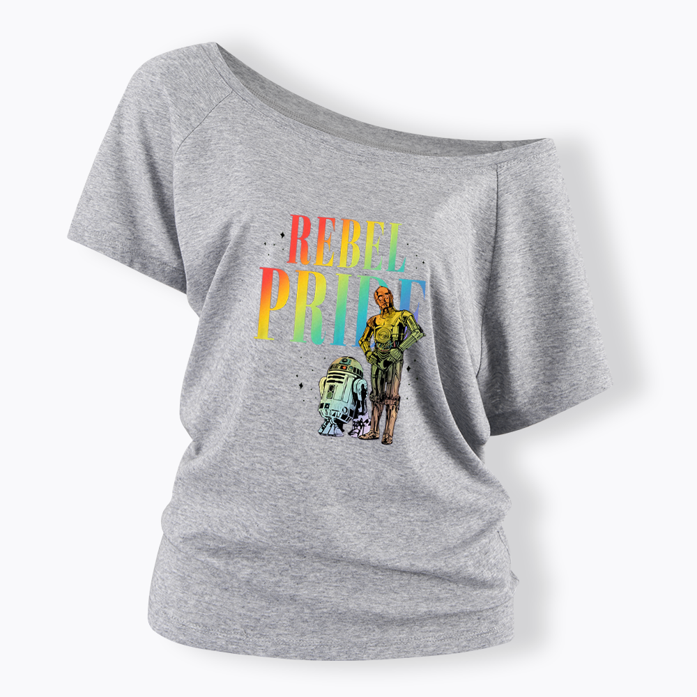 Rebel Rainbow Pride Off Shoulder T-shirt