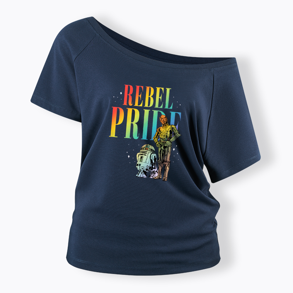 Rebel Rainbow Pride Off Shoulder T-shirt