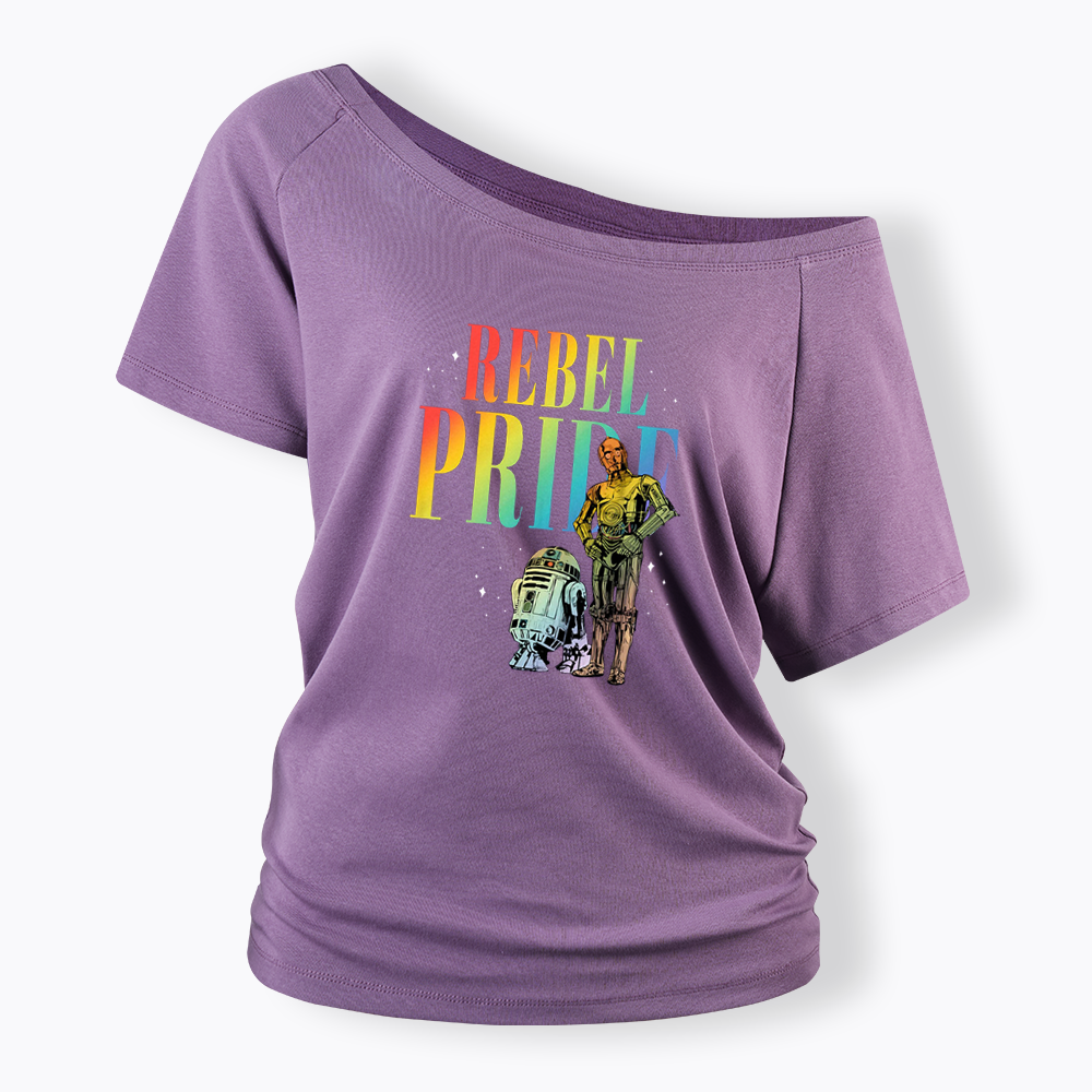 Rebel Rainbow Pride Off Shoulder T-shirt