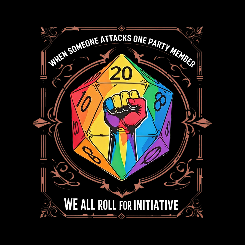 We All Roll for Initiative Off Shoulder T-shirt