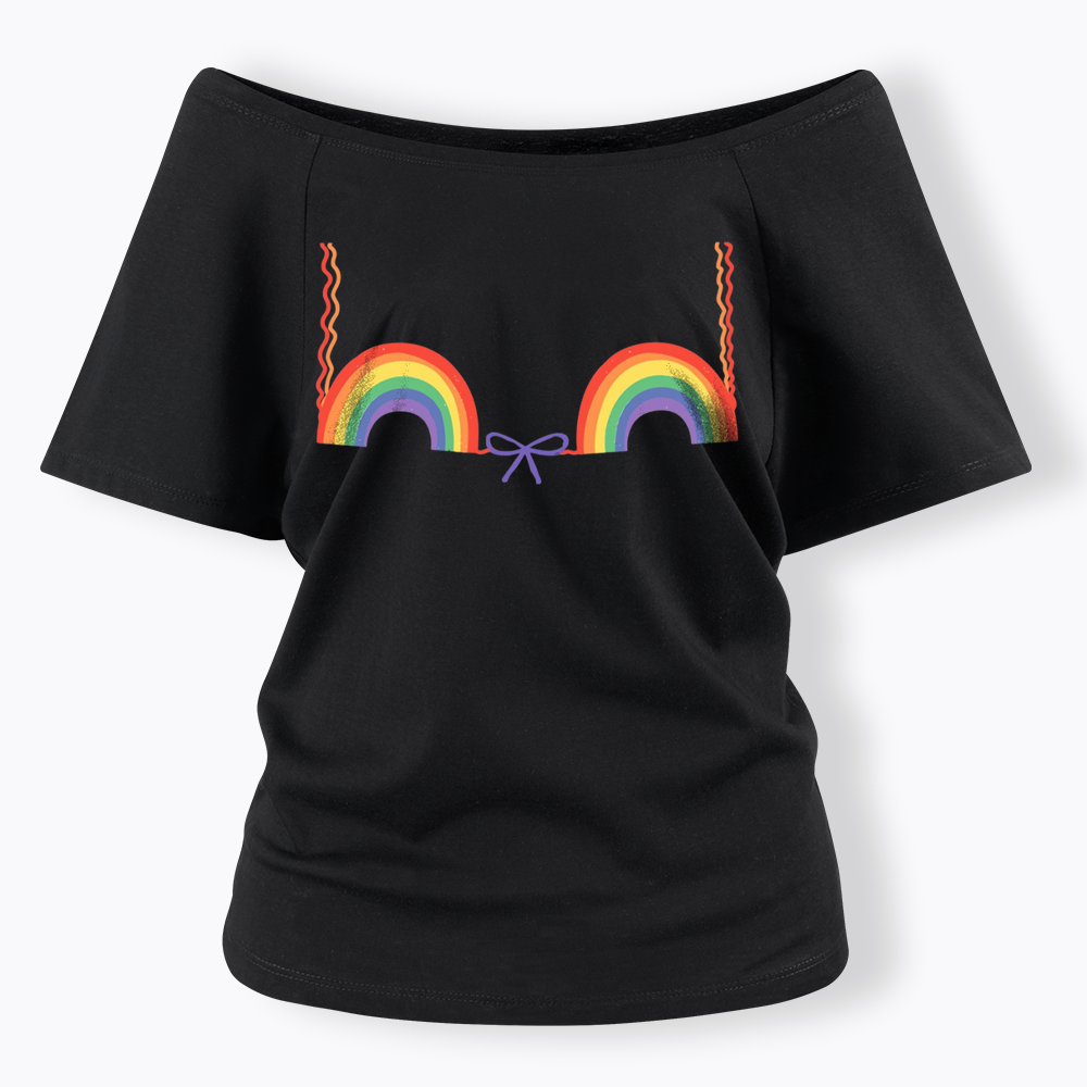 Queer Bra Off Shoulder T-shirt