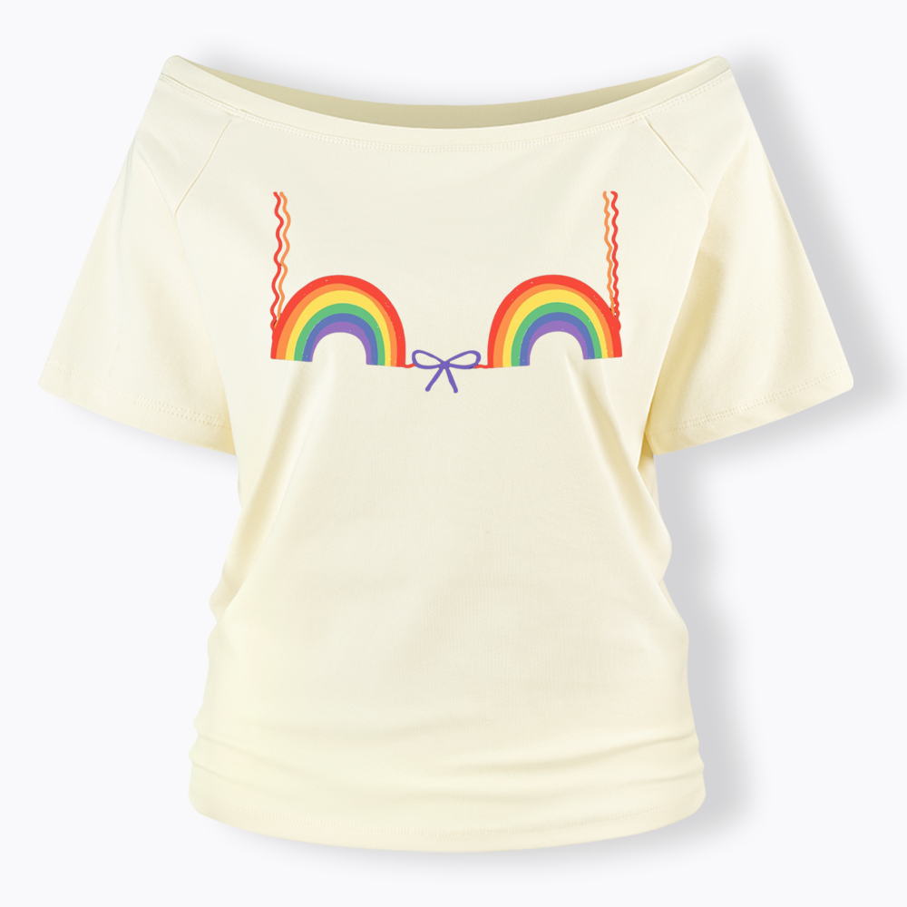 Queer Bra Off Shoulder T-shirt