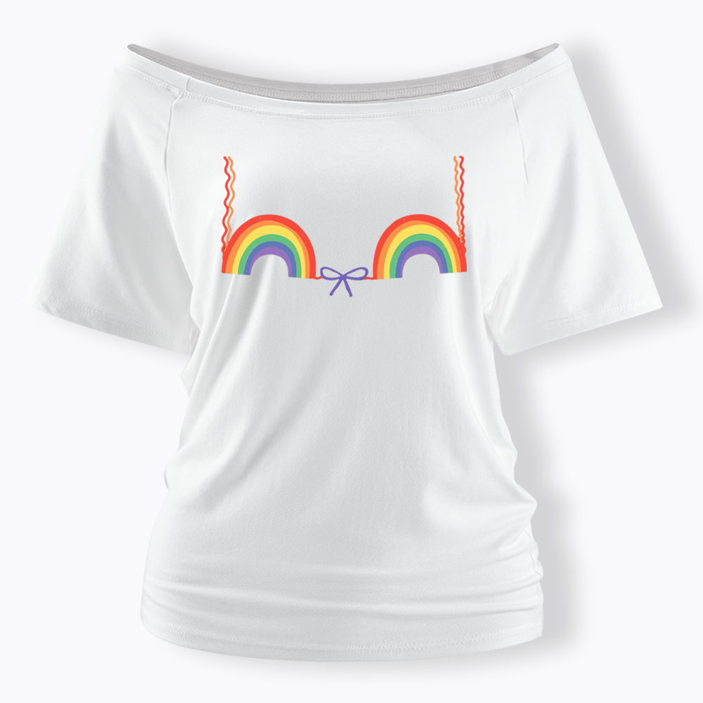 Queer Bra Off Shoulder T-shirt