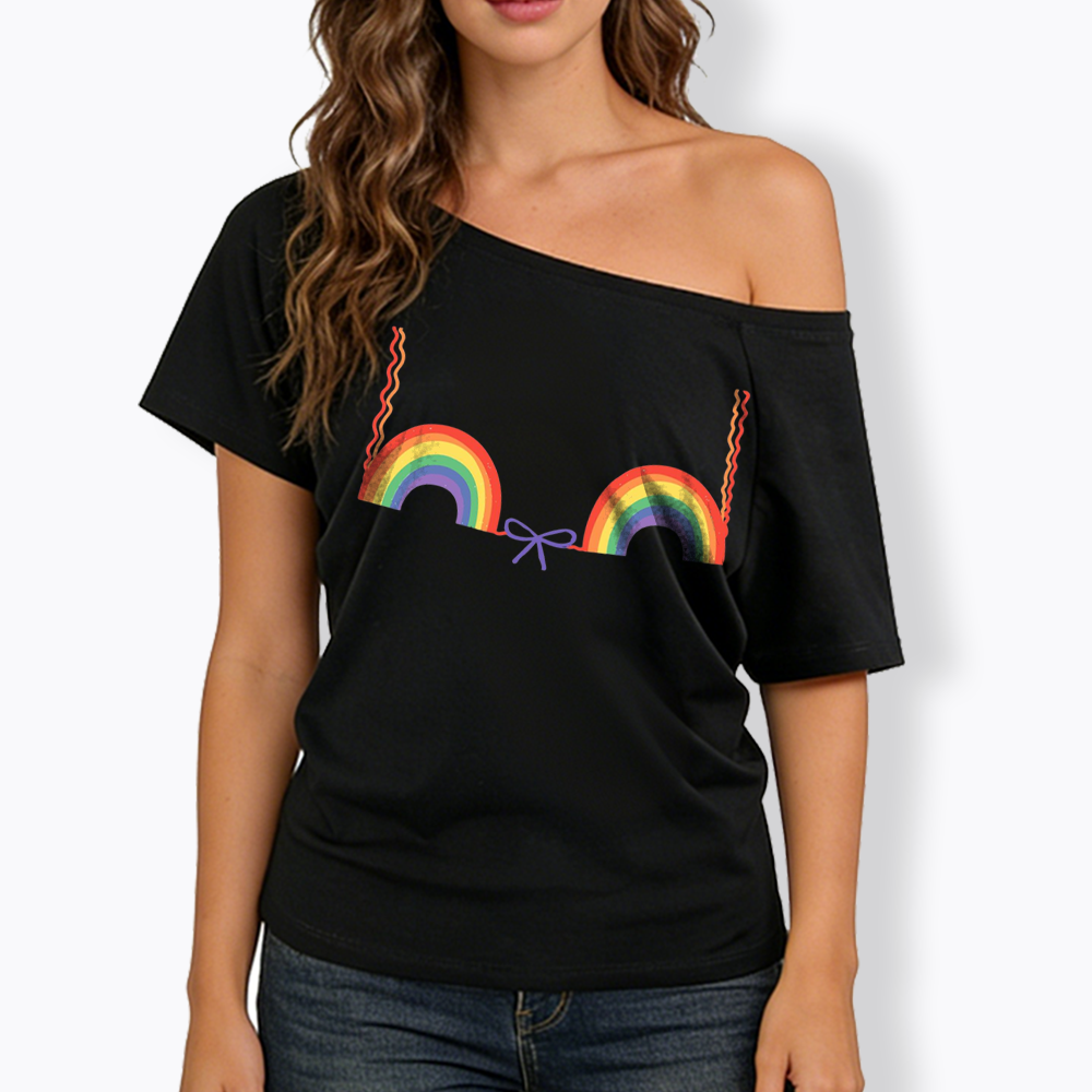 Queer Bra Off Shoulder T-shirt