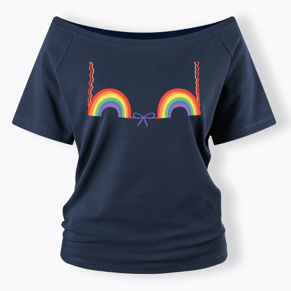 Queer Bra Off Shoulder T-shirt