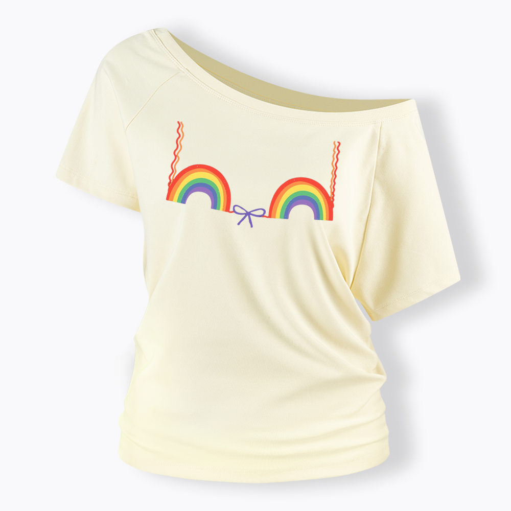 Queer Bra Off Shoulder T-shirt