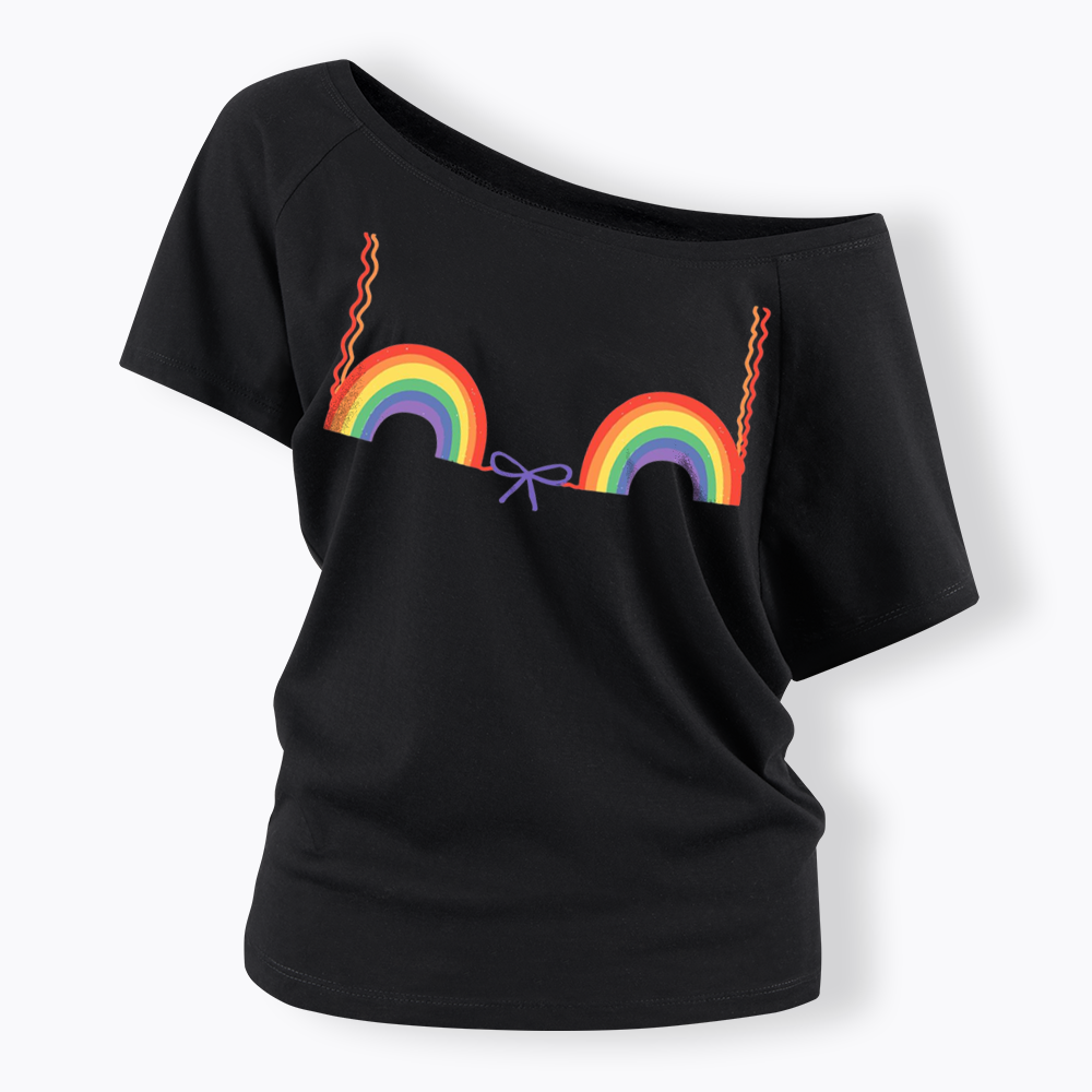 Queer Bra Off Shoulder T-shirt