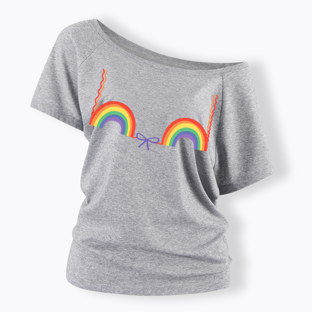 Queer Bra Off Shoulder T-shirt