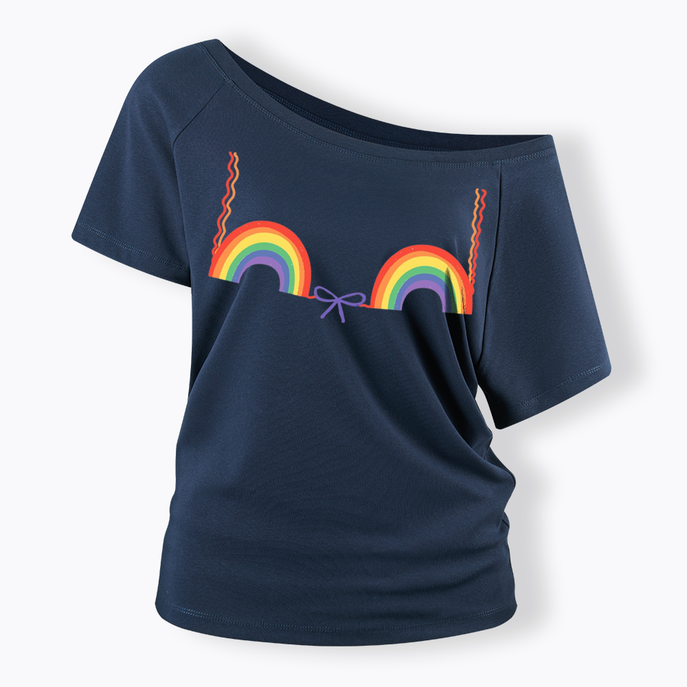 Queer Bra Off Shoulder T-shirt