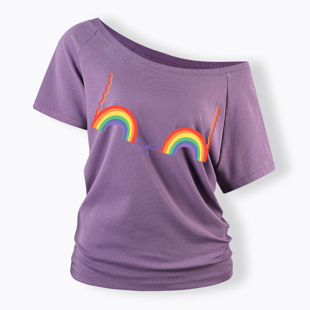 Queer Bra Off Shoulder T-shirt