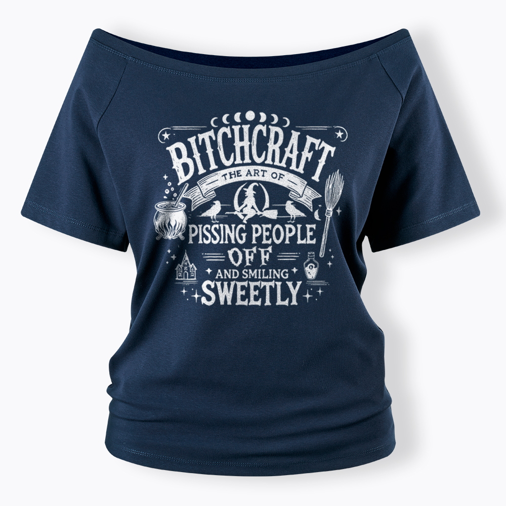 Bitchcraft Witchy Vibes Off Shoulder T-Shirt