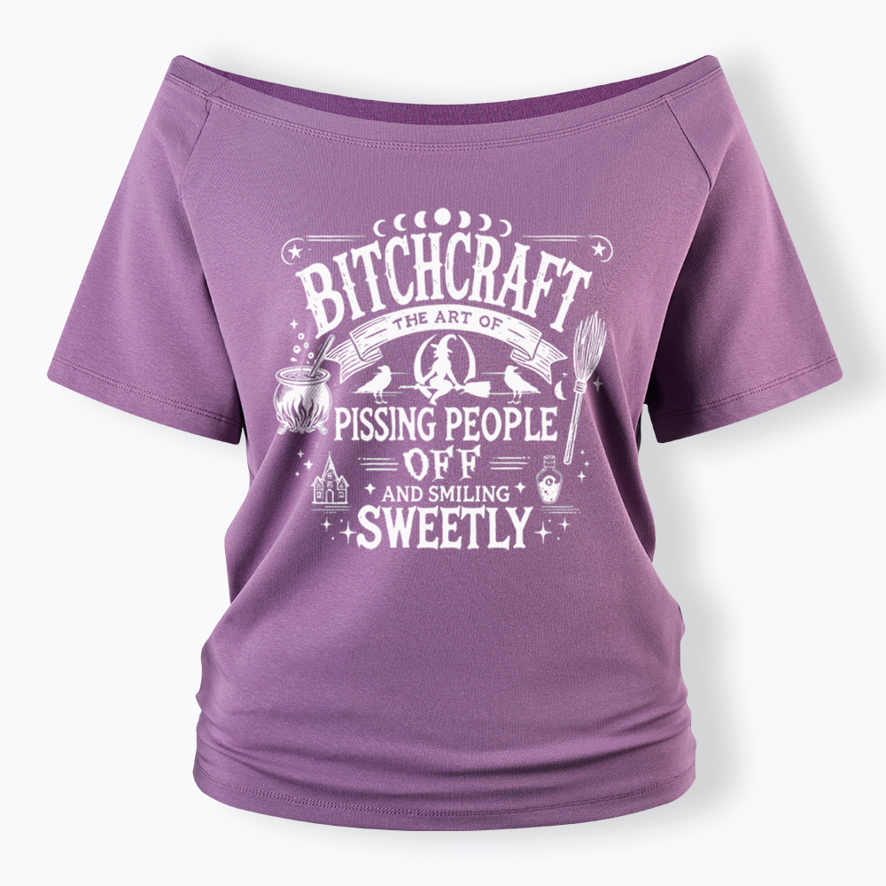 Bitchcraft Witchy Vibes Off Shoulder T-Shirt