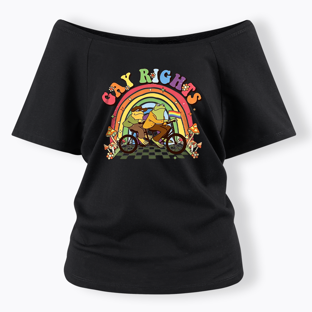 Frog And Toad Gay Rights Off Shoulder T-shirt