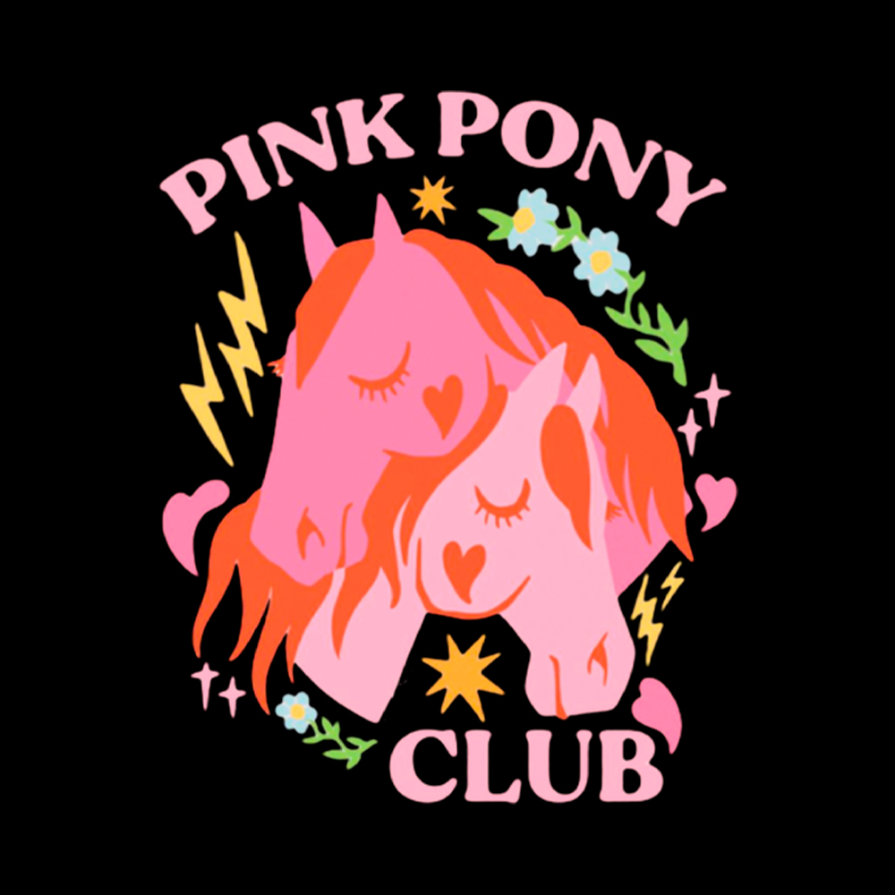 Pink Pony Off Shoulder T-Shirt