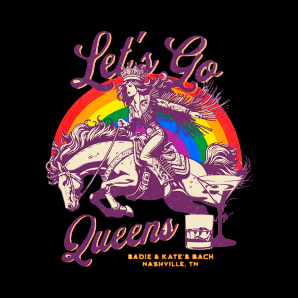 Let's Go Queens Bachelorette Party Off Shoulder T-Shirt