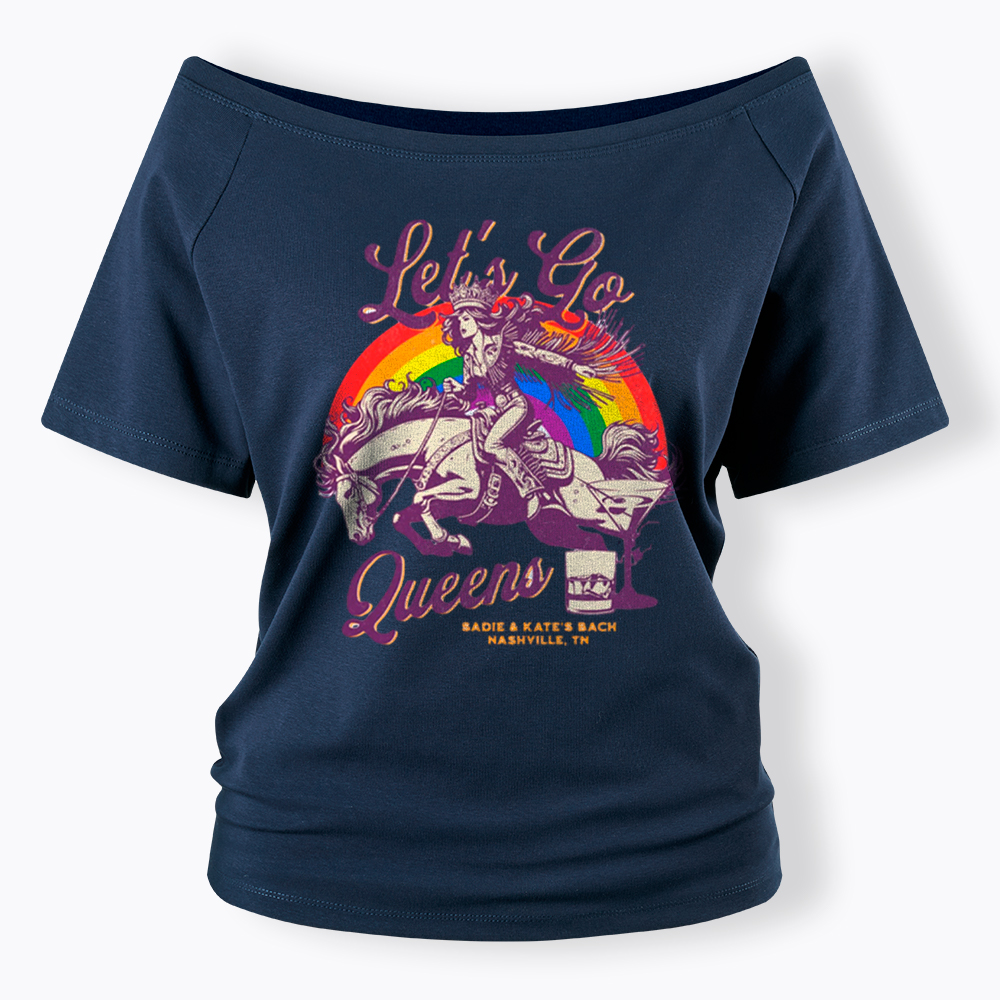 Let's Go Queens Bachelorette Party Off Shoulder T-Shirt