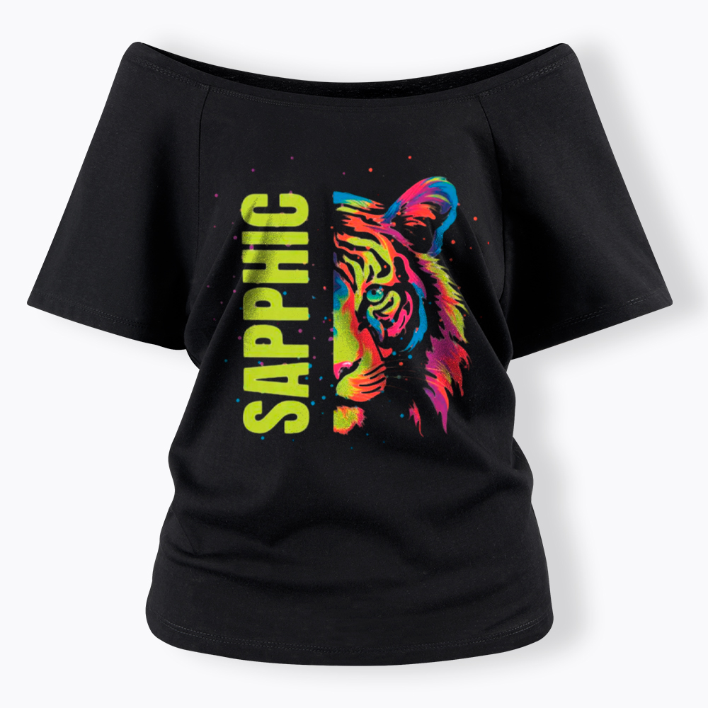 Sapphic Lesbian Off Shoulder T-Shirt