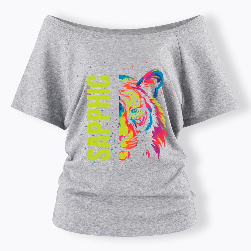 Sapphic Lesbian Off Shoulder T-Shirt