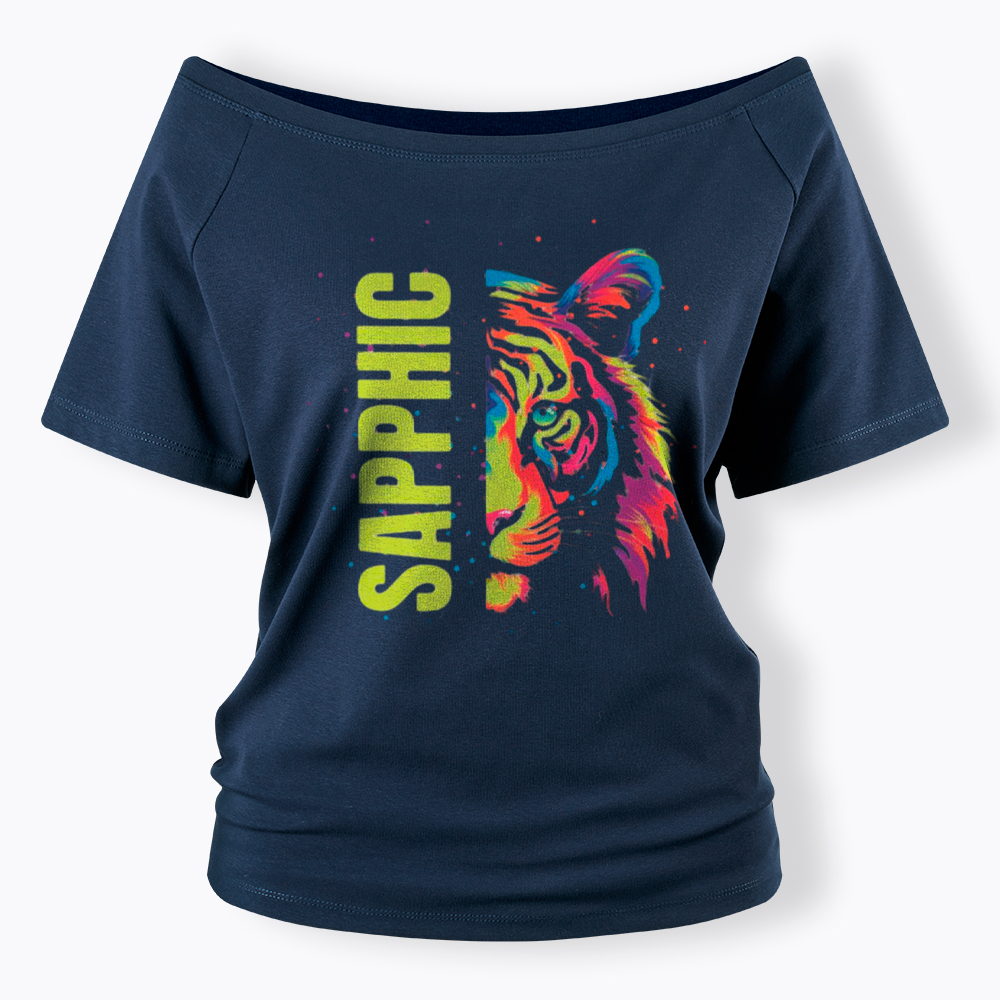 Sapphic Lesbian Off Shoulder T-Shirt