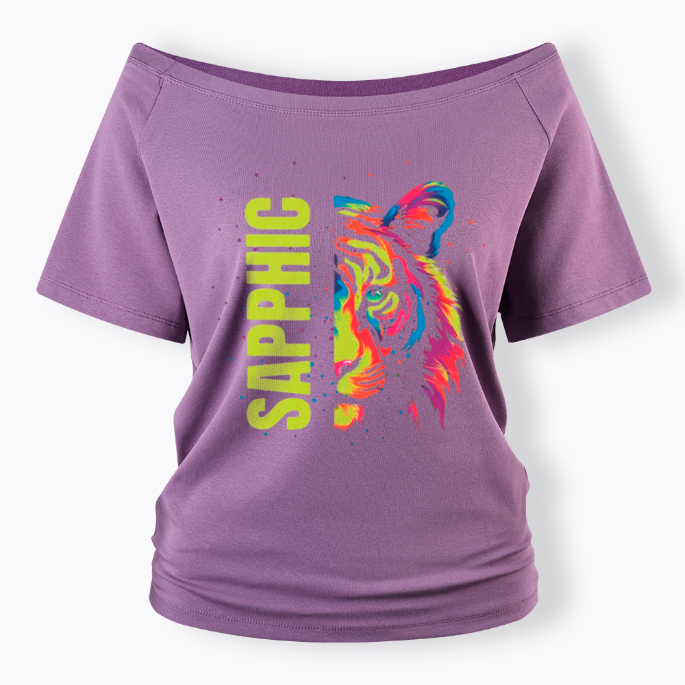 Sapphic Lesbian Off Shoulder T-Shirt