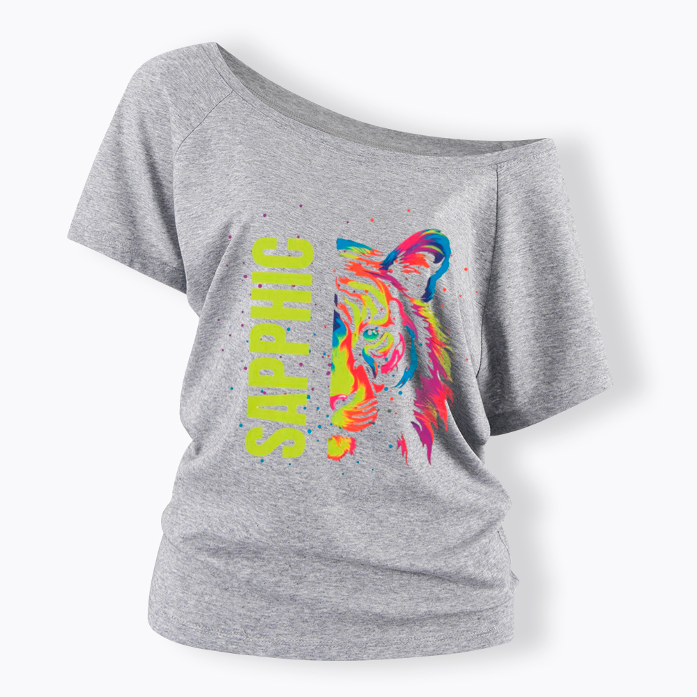 Sapphic Lesbian Off Shoulder T-Shirt
