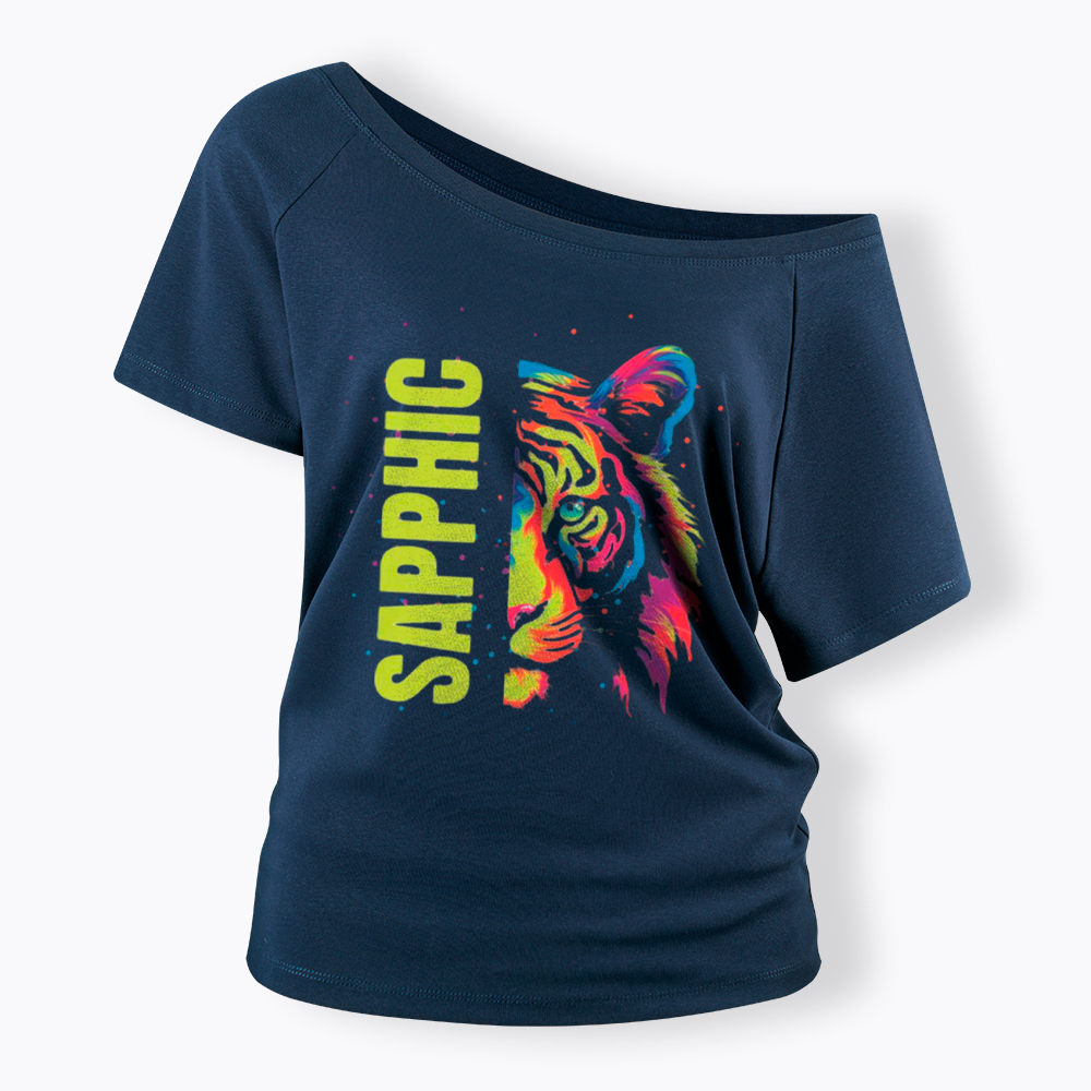 Sapphic Lesbian Off Shoulder T-Shirt