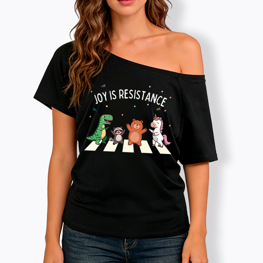 Portland Frog Off Shoulder T-Shirt