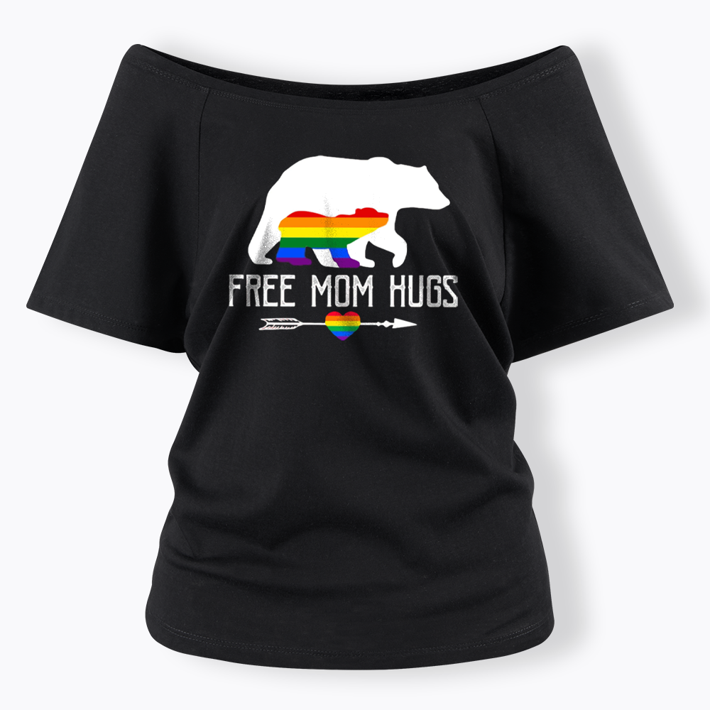 Free Mom Hugs Off Shoulder T-shirt